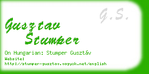 gusztav stumper business card